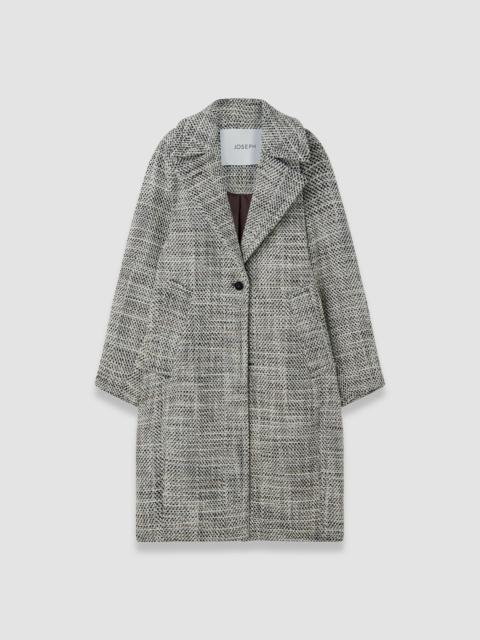 JOSEPH Florent Crosshatch Virgin Wool Coat
