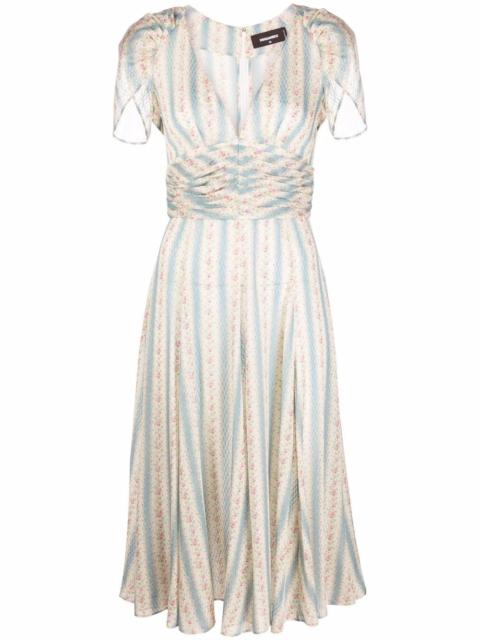 DSQUARED2 floral-print flared tea dress