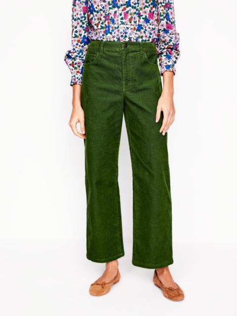 BODEN High Rise Straight Cord Jeans-Promenade Green