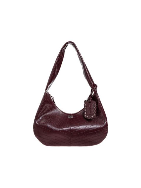 GANNI embossed tag shoulder bag