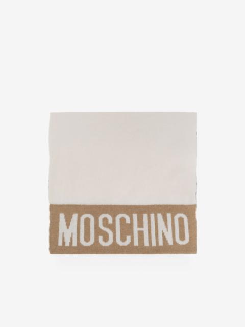 Moschino logo-intarsia scarf