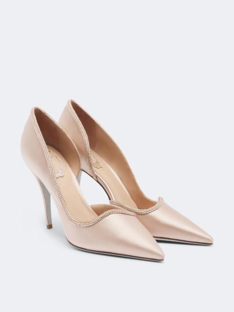 RENE CAOVILLA Onda embellished satin pumps