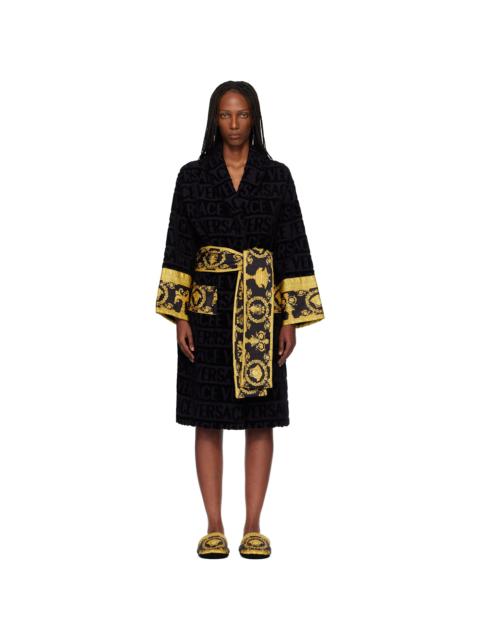 VERSACE Black 'I Heart Baroque' Bathrobe