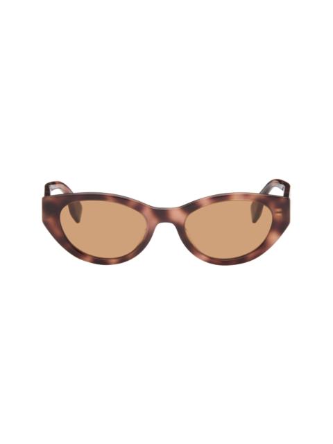 FENDI Brown Lettering Cat-Eye Sunglasses