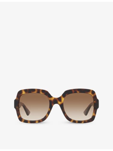 GUCCI GG1337S rectangle-frame acetate sunglasses