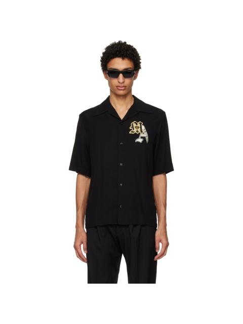 AMIRI Black Varsity Patch Camp Shirt