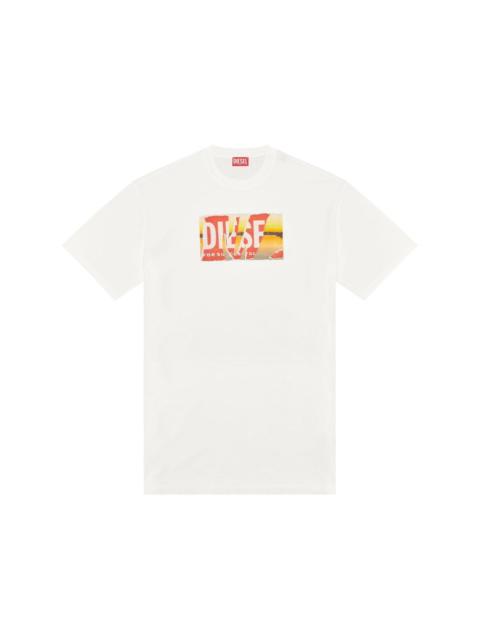 ripped logo-print cotton T-shirt
