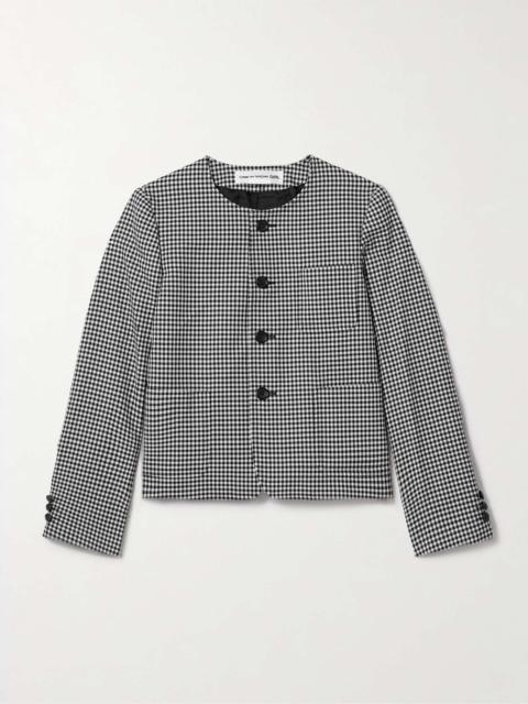 Comme des Garçons GIRL Gingham wool-twill jacket