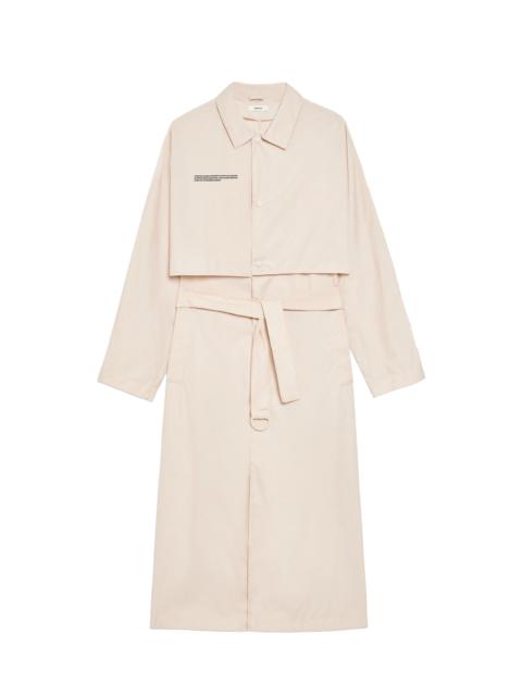 PANGAIA Mens Recycled Nylon Trench Coat - Sand