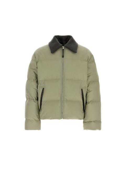 Bottega Veneta BOTTEGA VENETA $6200 Tarragon Cotton and Nylon Twill Puffer