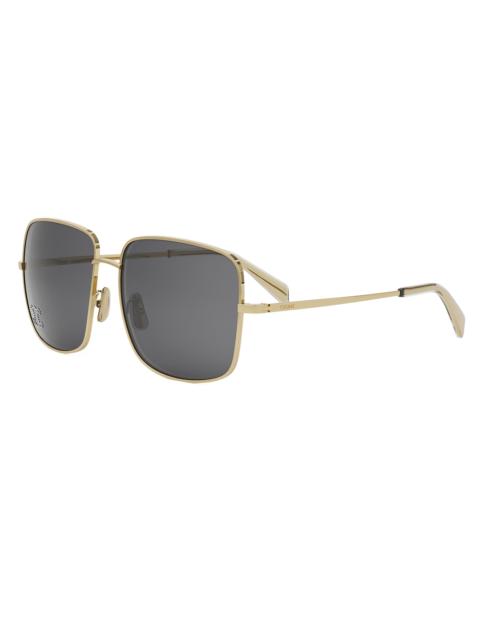 CELINE Women's Rhinestone Triomphe 59MM Square Sunglasses - Endura Gold Smoke
