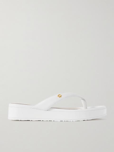 Gianvito Rossi Tahiti Leather Platform Flip Flops