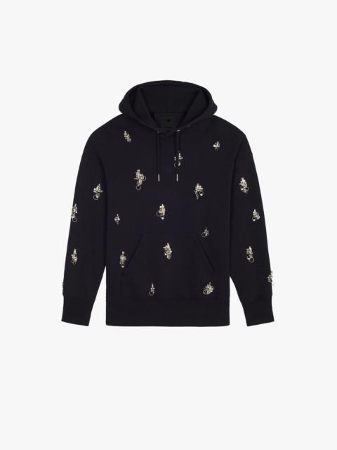 Givenchy OVERSIZED SWEATSHIRT WITH JEWELRY EMBROIDERIES