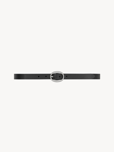SAINT LAURENT OVAL BUCKLE BELT IN SMOOTH LEATHER