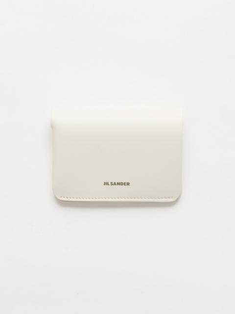 Jil Sander JIL SANDER DOUBLE CARD WALLET EGGSHELL