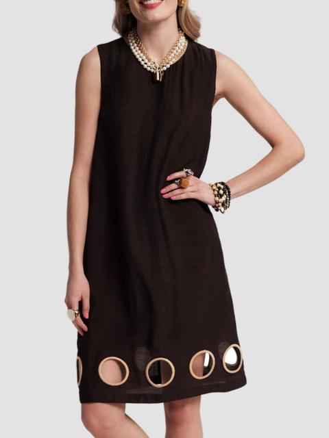 FRANCES VALENTINE Women's Lilly Cut-Out Minidress - Black Taupe