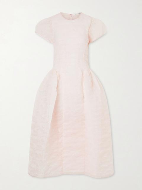 CECILIE BAHNSEN Cleopatra matelassé organza midi dress Pastel pink