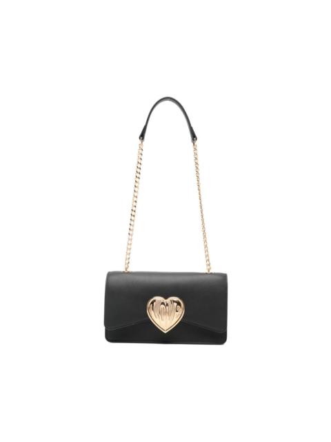 Moschino heart-plaque chain shoulder bag