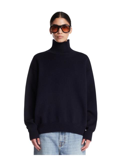 RÓHE Blue Wool Turtleneck Sweater