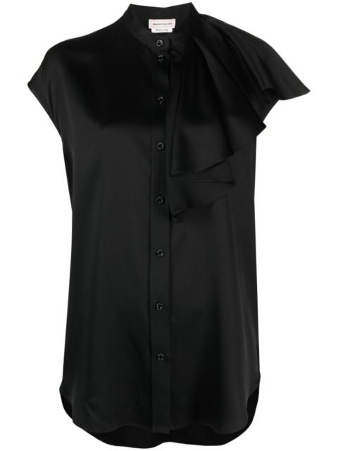 Alexander McQueen ruffle-trim silk shirt