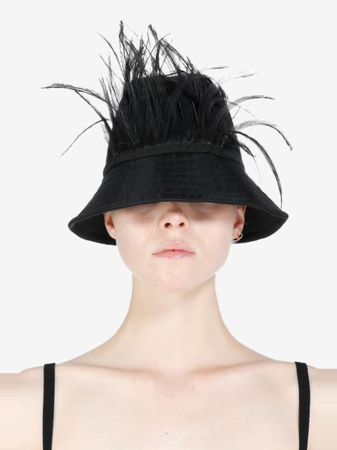 N°21 FEATHER-TRIMMED BUCKET HAT