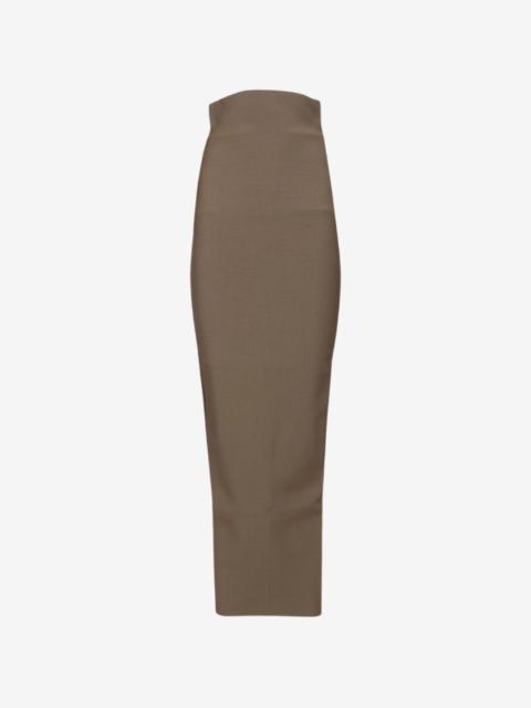 Rick Owens high-waisted rear-slit skirt