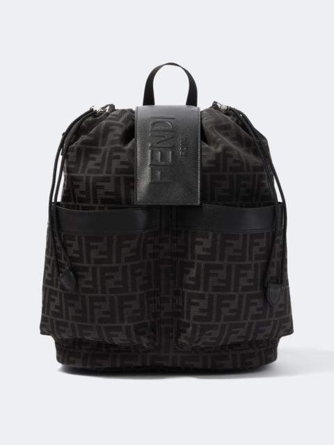 FENDI Strike FF Zucca leather-trimmed backpack