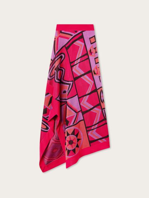 PUCCI BONGO PRINT ASYMMETRICAL SKIRT