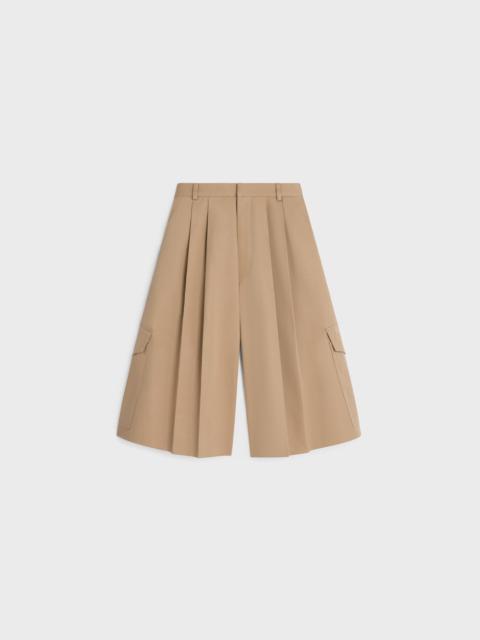 CELINE MONTAUK CARGO SHORTS IN COTTON AND LINEN