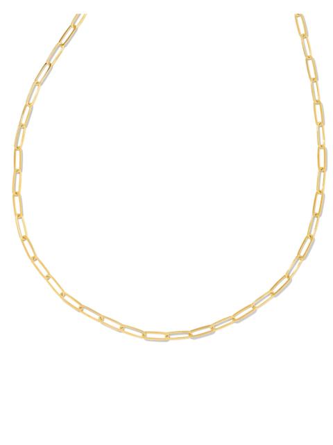 KENDRA SCOTT 22 Inch Large Paperclip Chain Necklace in 18k Gold Vermeil