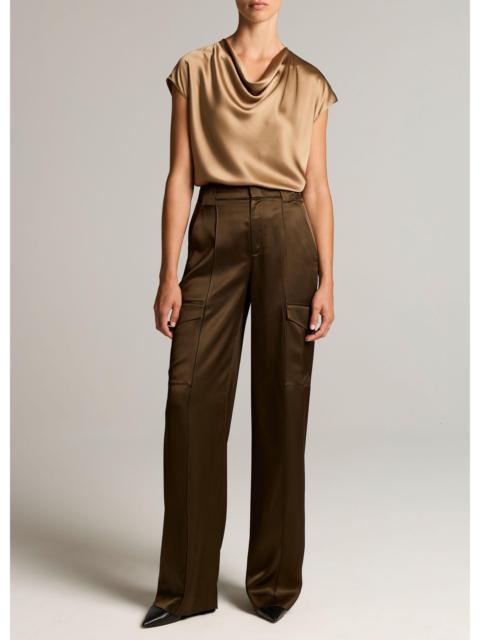 Vince Satin High-Waist Utility Trouser