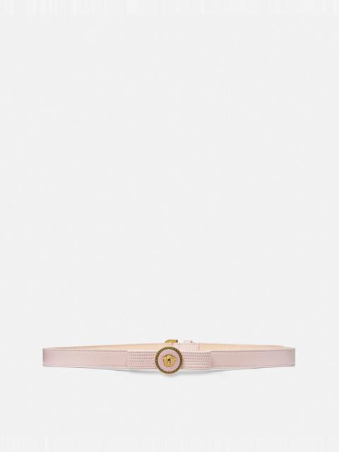 VERSACE Gianni Ribbon Leather Belt 0.8" / 2 cm