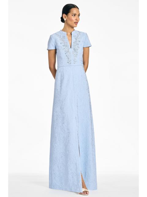 SACHIN & BABI EMBELLISHED CHARLOTTE GOWN - ICE BLUE