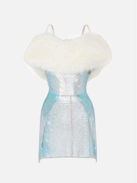POSTER GIRL SELA FUR DRESS OMBRE