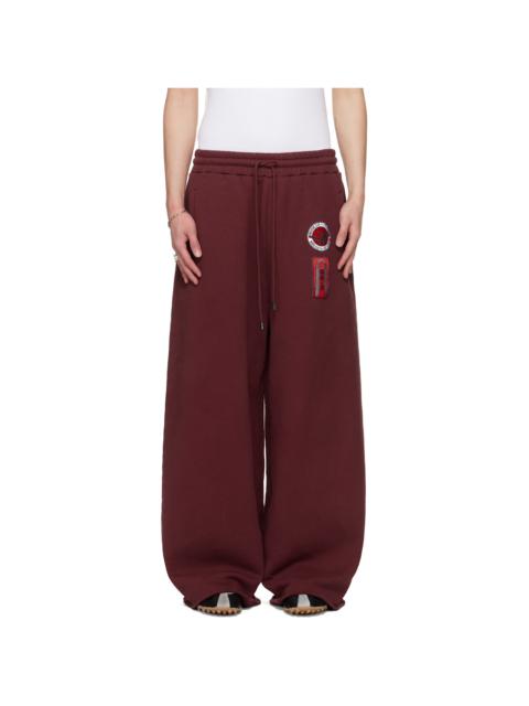 LU'U DAN BRUCE LEE x LỰU ĐẠN Burgundy Gym Sweatpants