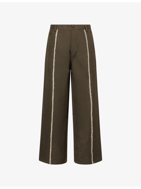 KARTIK RESEARCH Rabari Sultan Embroidered Wool Trousers