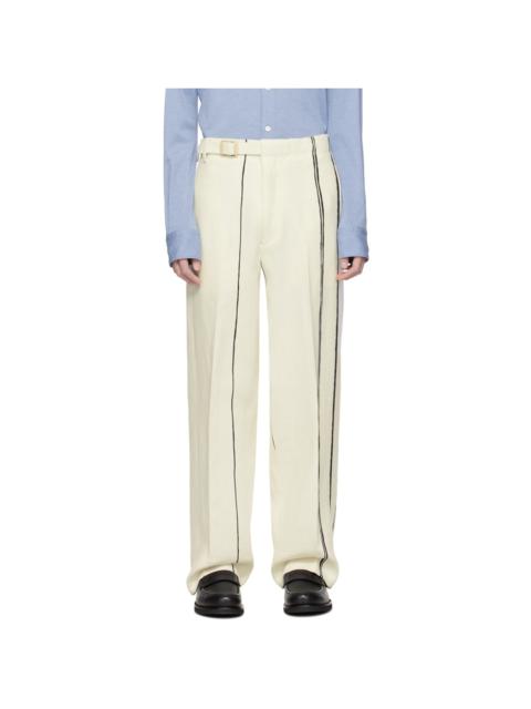 Off-White Striped Trousers