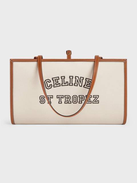 CELINE CELINE TOWEL CARRIER IN “ST TROPEZ” PRINT AND CALFSKIN