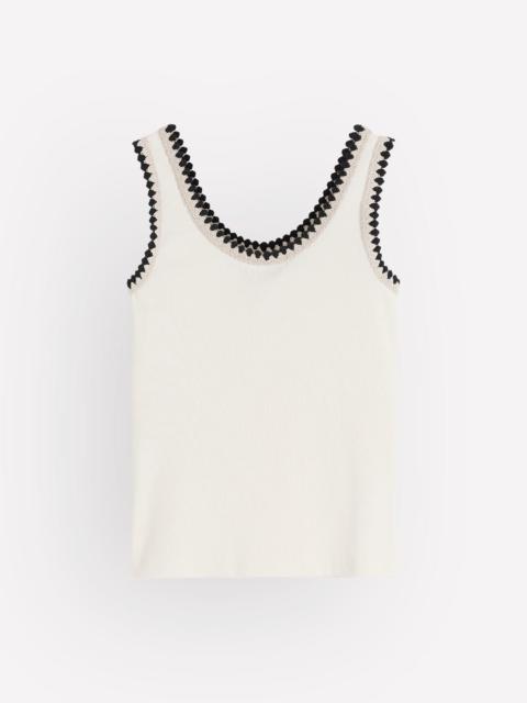 BODEN Maddie Trim Detail Vest-Ivory