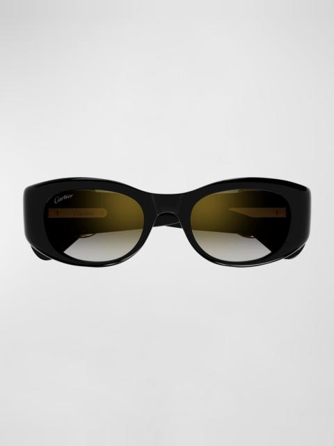 Cartier Panther C-Logo Acetate Cat-Eye Sunglasses
