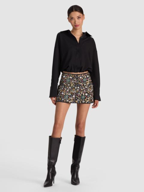 Alice + Olivia RUBI EMBELLISHED MINI SKIRT
