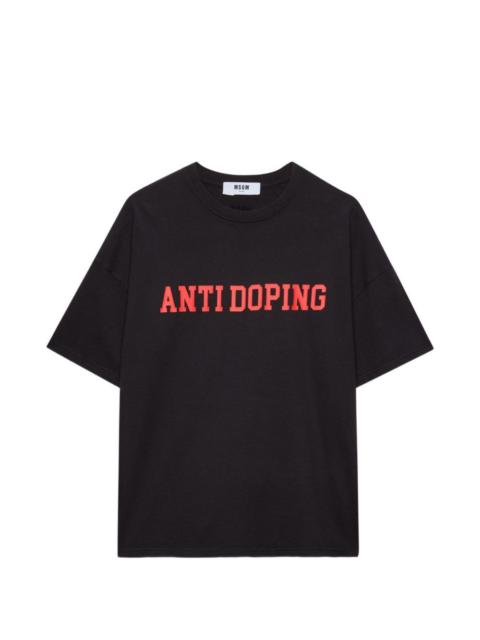 MSGM print-detail short-sleeved T-shirt