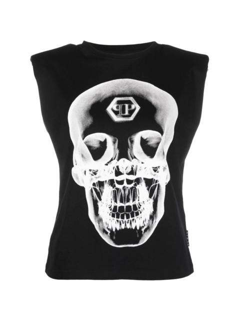 PHILIPP PLEIN graphic-print sleeveless top