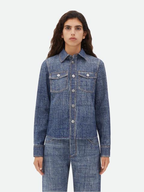 Textured Denim Viscose Shirt