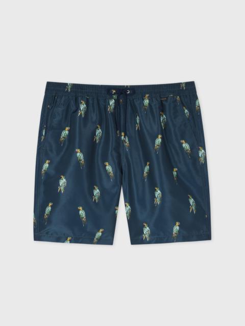 Paul Smith Blue 'Parrots' Print Swim Shorts