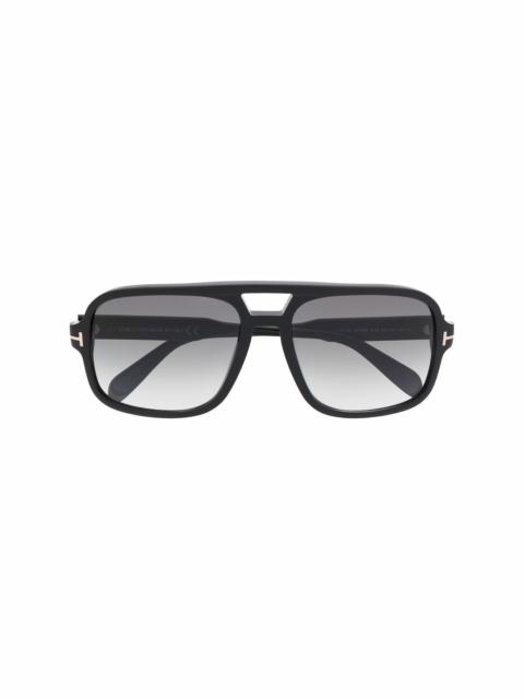 gradient pilot-frame sunglasses