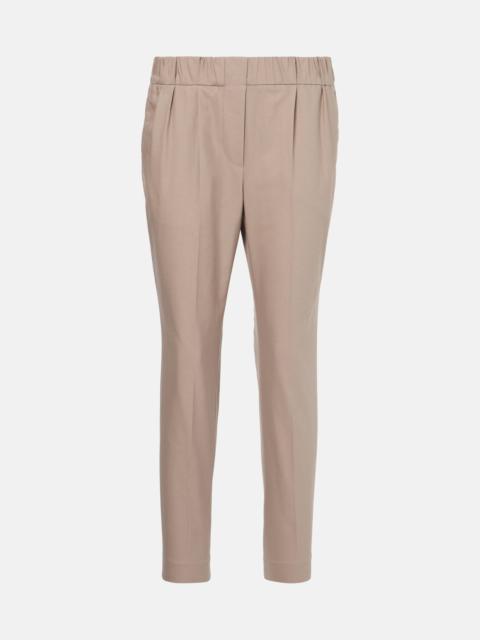 Brunello Cucinelli Cotton-blend slim pants