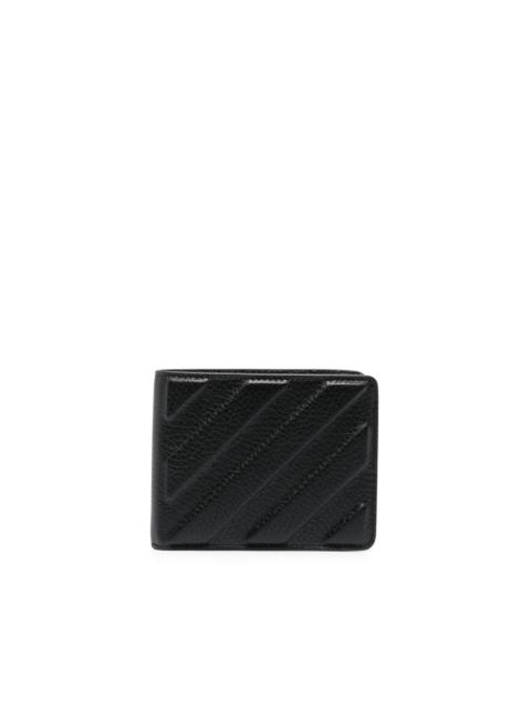 Diag-stripe bi-fold wallet