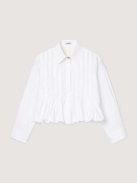 Sandro PLEATED CROPPED SHIRT