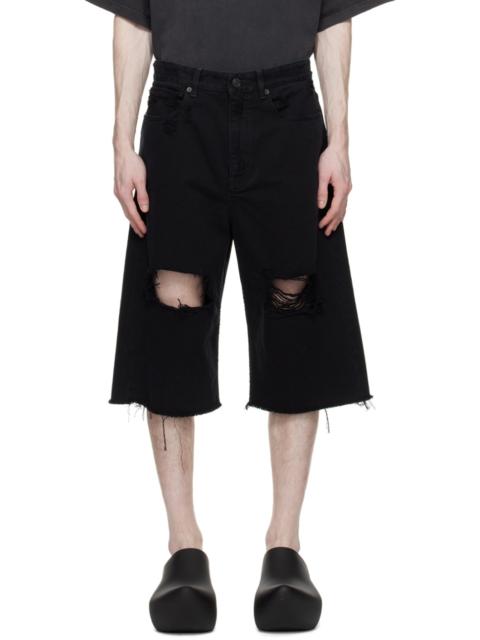 BALENCIAGA distressed denim shorts